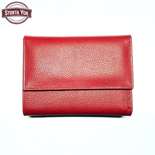 Deri Bayan Cüzdanı 6606-5 Kırmızı